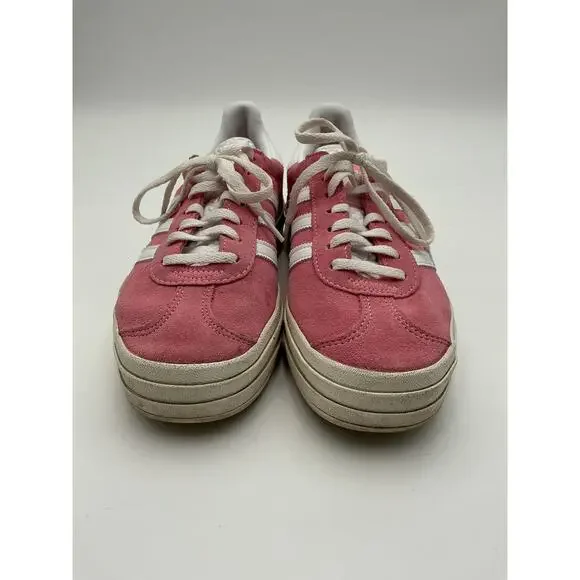 Adidas 'Gazelle' Pink Leather Bold Platform Sneaker Size 6.5 M - Picture 3 of 6